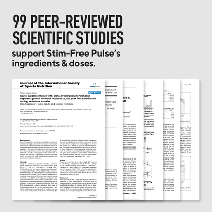 Pulse Natural Pre-Workout Supplement Caffeine-Free naturally sweetened and flavored