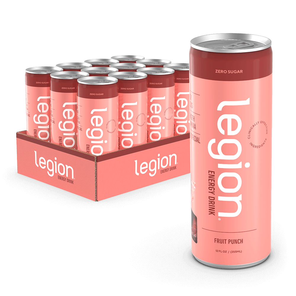 Legion Energy Drink Zero Sugar Clean Energy Drink with Natural Caffeine