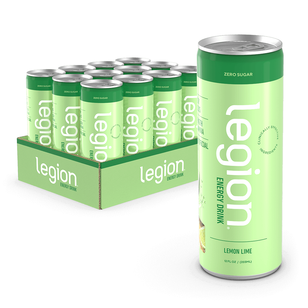 Legion Energy Drink Zero Sugar Clean Energy Drink with Natural Caffeine