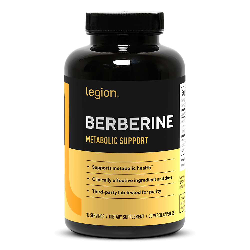 Legion Berberine Metabolic Support Supplement | 1500mg Berberine HCl Capsules