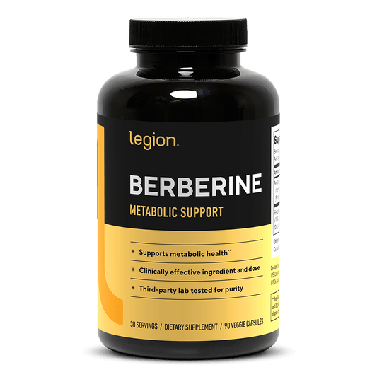 Legion Berberine Metabolic Support Supplement | 1500mg Berberine HCl Capsules
