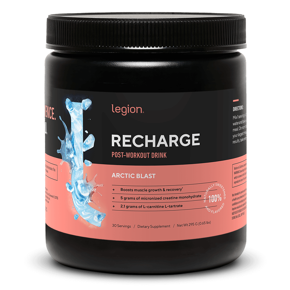 Recharge Post-Workout Recovery Supplement naturally sweetened and flavored