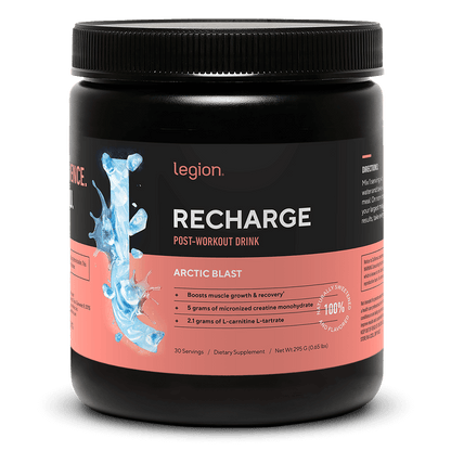 Recharge Post-Workout Recovery Supplement naturally sweetened and flavored