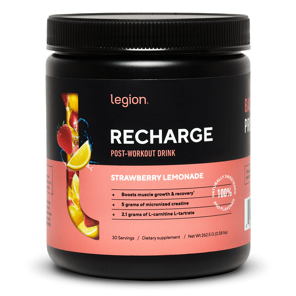 Recharge Post-Workout Recovery Supplement naturally sweetened and flavored