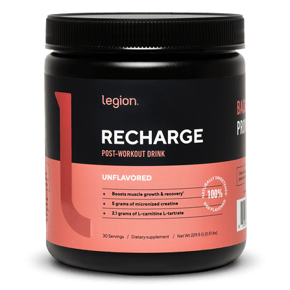Recharge Post-Workout Recovery Supplement naturally sweetened and flavored