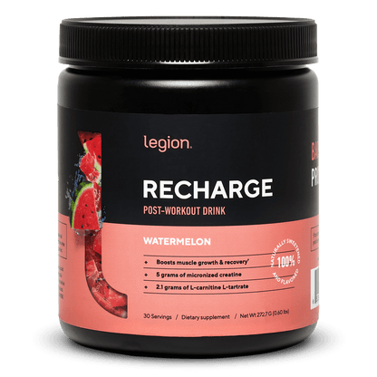 Recharge Post-Workout Recovery Supplement naturally sweetened and flavored