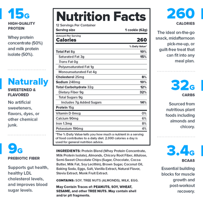 Natural High-Protein Cookies - Box of 12