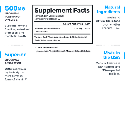 Liposomal Vitamin C Essential Vitamin Supplement - 60 Servings