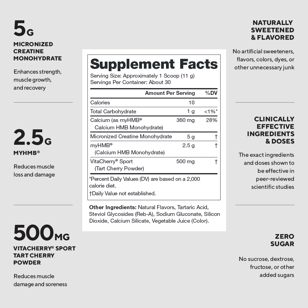 Legion Recharge Post-Workout Supplement with Creatine, HMB & Tart Cherry