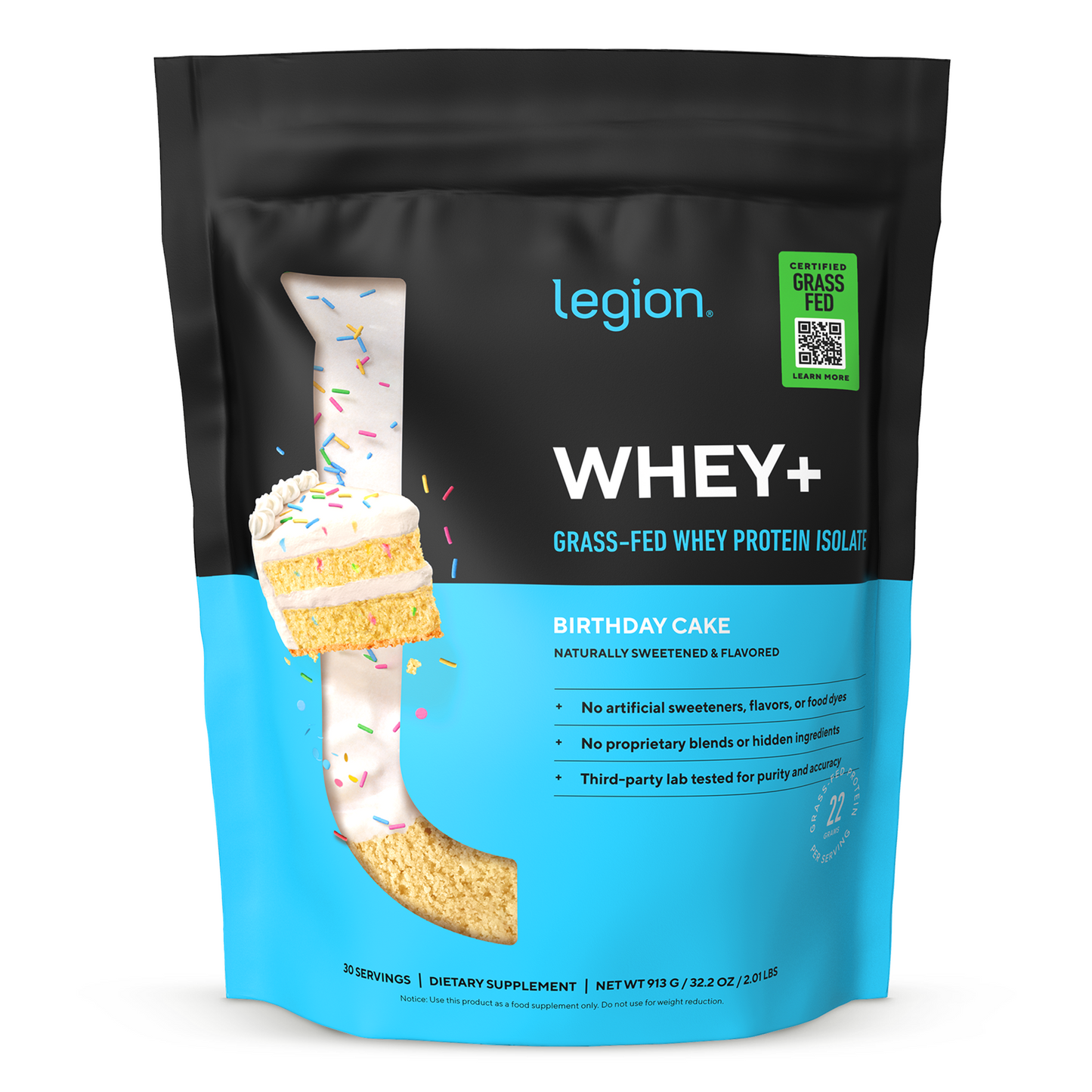 Whey+ Protein Isolate Powder naturally sweetened and flavored