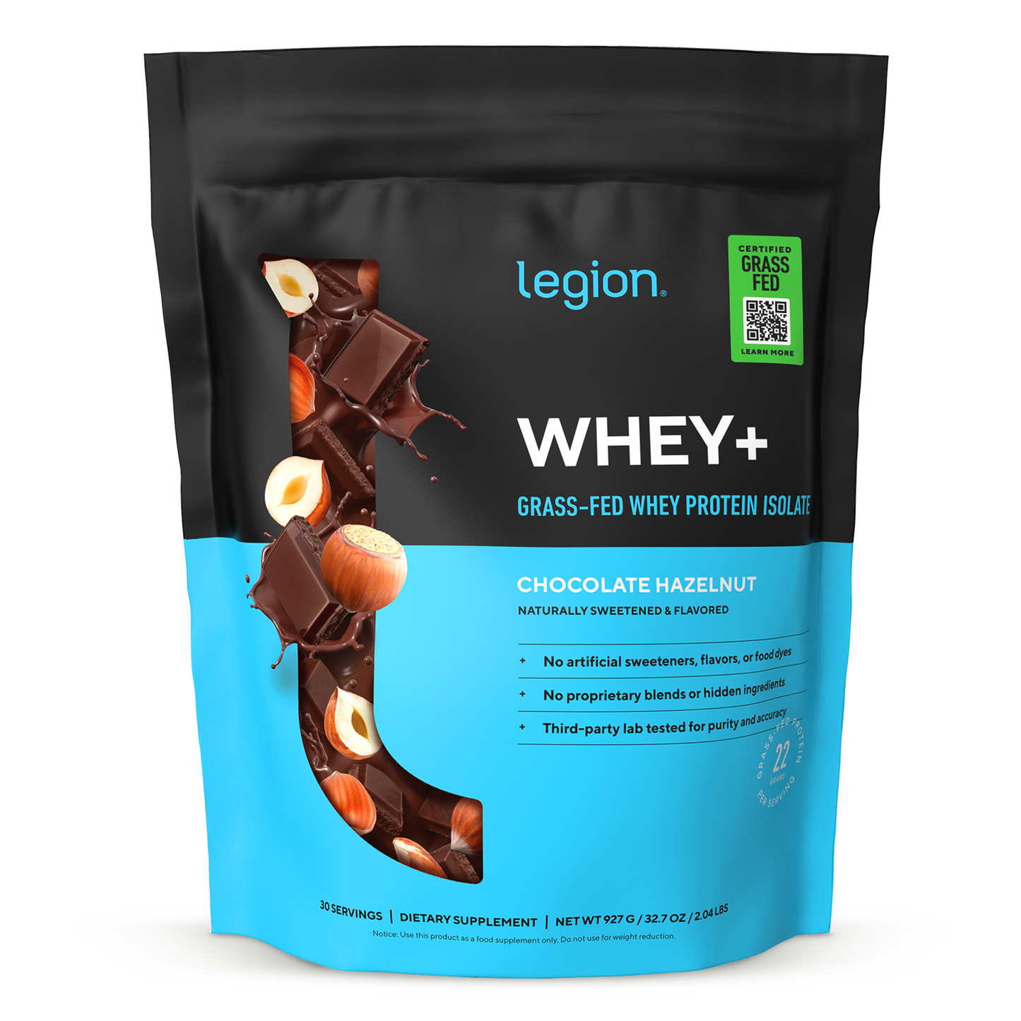 Whey+ Protein Isolate Powder naturally sweetened and flavored