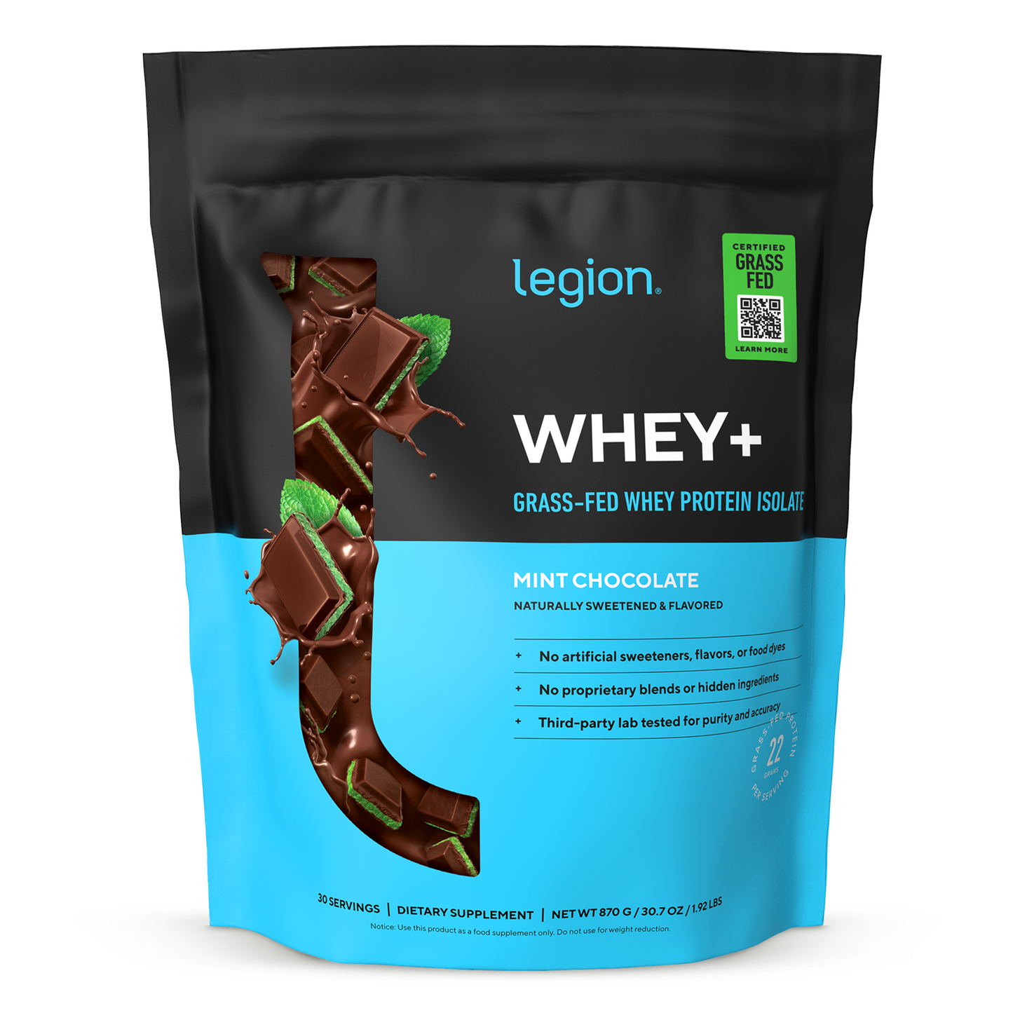 Whey+ Protein Isolate Powder naturally sweetened and flavored