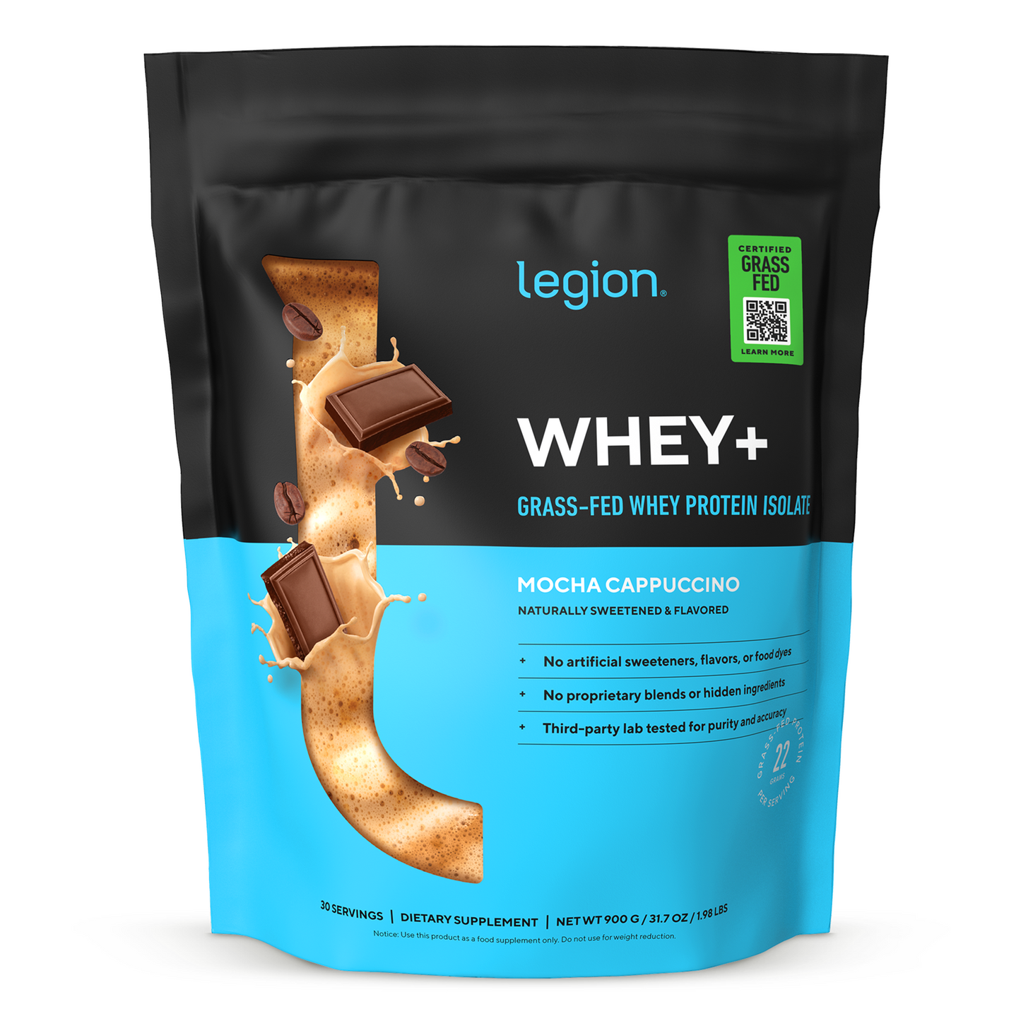 Whey+ Protein Isolate Powder naturally sweetened and flavored