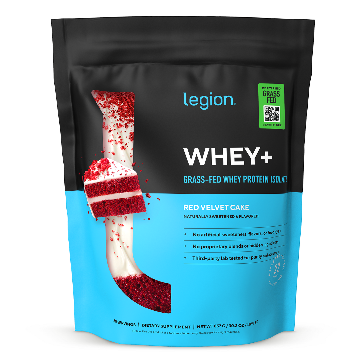 Whey+ Protein Isolate Powder naturally sweetened and flavored