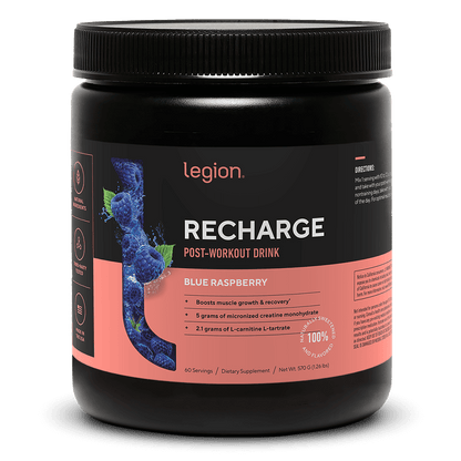 Recharge Post-Workout Recovery Supplement naturally sweetened and flavored
