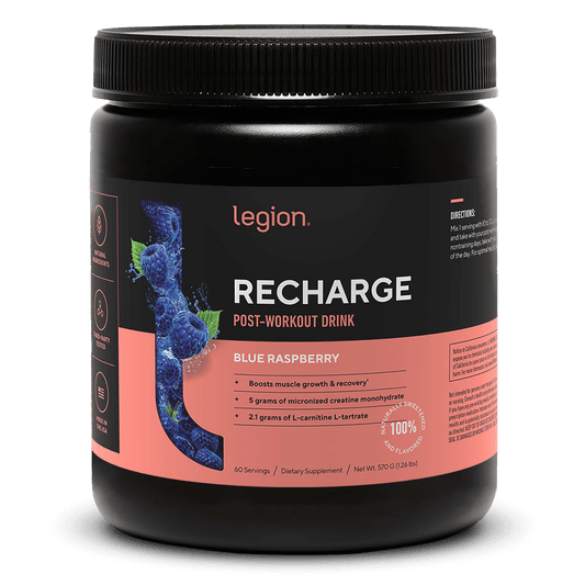 Recharge Post-Workout Recovery Supplement naturally sweetened and flavored