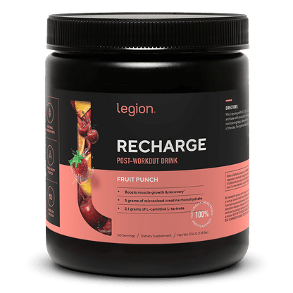 Recharge Post-Workout Recovery Supplement naturally sweetened and flavored