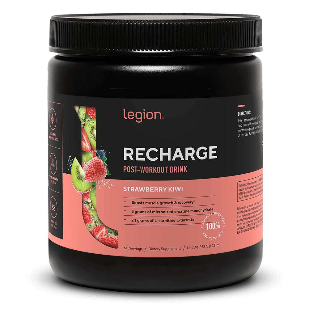 Recharge Post-Workout Recovery Supplement naturally sweetened and flavored