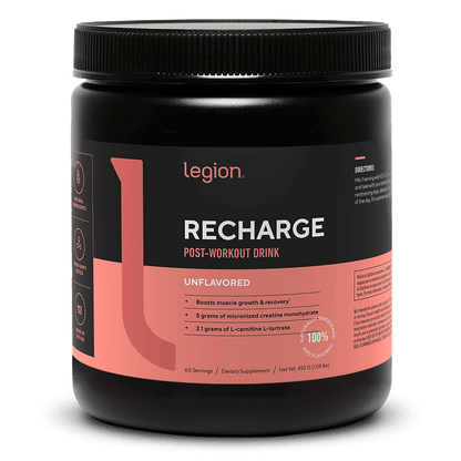 Recharge Post-Workout Recovery Supplement naturally sweetened and flavored