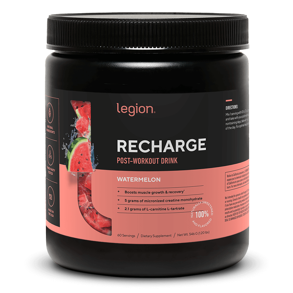 Recharge Post-Workout Recovery Supplement naturally sweetened and flavored