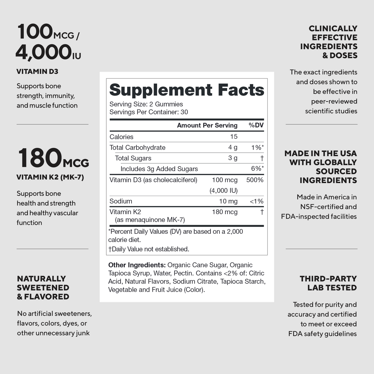 Legion Vitamin D3 + K2 Gummies