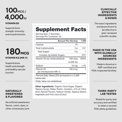 Legion Vitamin D3 + K2 Gummies