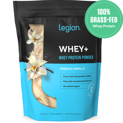 Whey+ Protein Isolate Powder naturally sweetened and flavored