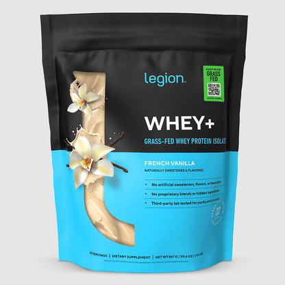 Whey+ Protein Isolate Powder naturally sweetened and flavored